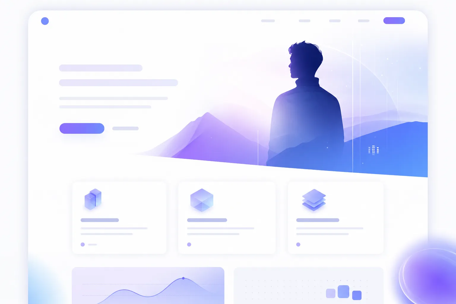 Abstract gradient mockup of the Northline marketing site