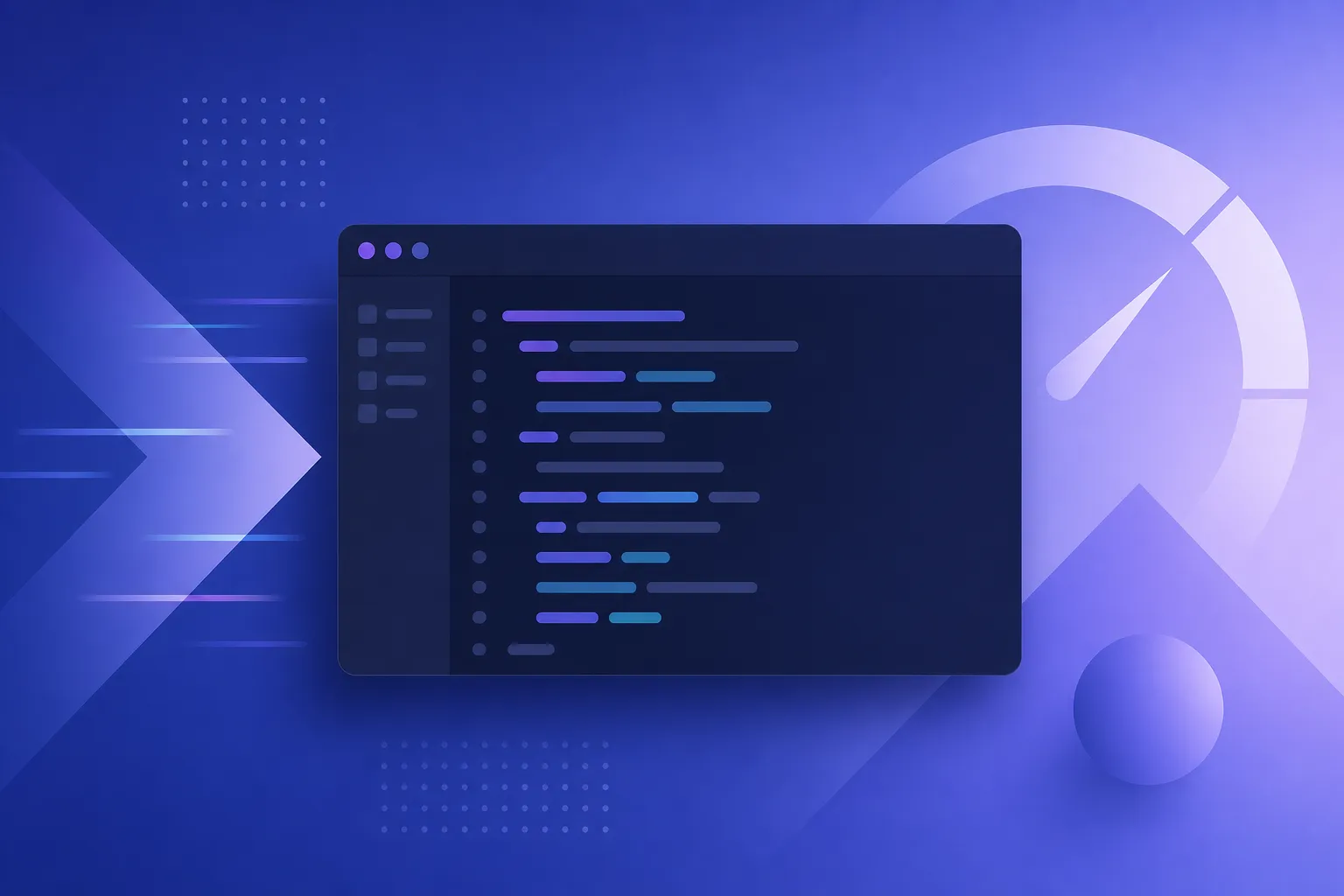 Abstract illustration of fast static websites